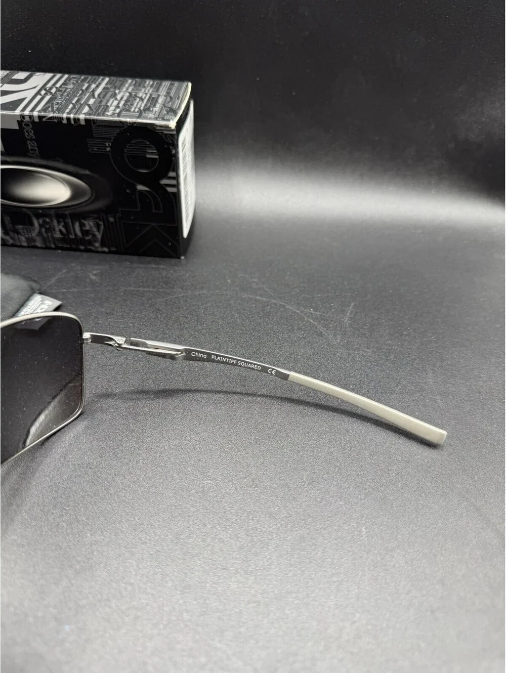 Oakley Plaintiff Squared Lead/Black Iridium Lenses OO4063-03